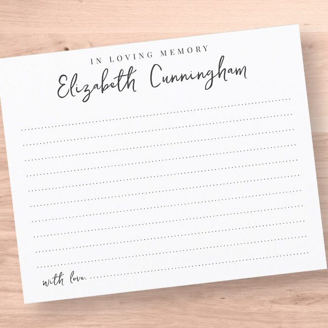 In Loving Memory Modern Simple Funeral Attendance (Creator Uploaded)