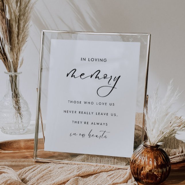In Loving Memory Modern Wedding Table Sign (Creator Uploaded)