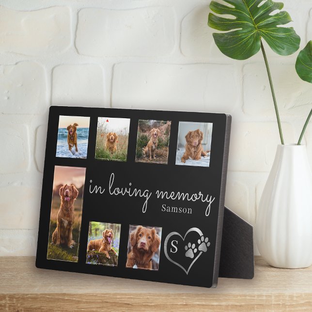 In Loving Memory Monogram Dog Memorial Plaque (Creator Uploaded)