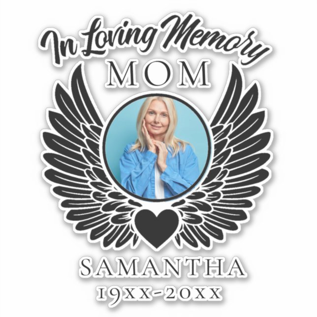 In Loving Memory Mum Custom Car decals (Front)