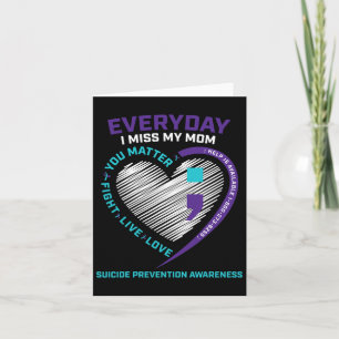 In Loving Memory Mum Suicide Awareness Prevention  Card