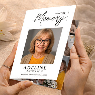 In Loving Memory Obituary Photo Trifold Funeral 