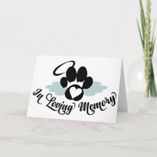 In Loving Memory of a Pet Paw with Wings Card