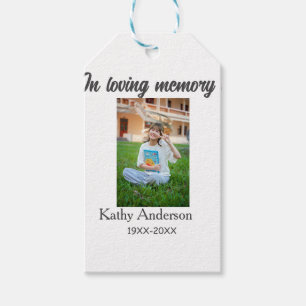 In loving memory of add name memorial keepsake gift tags