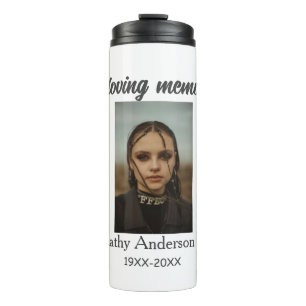 In loving memory of add name memorial keepsake thermal tumbler