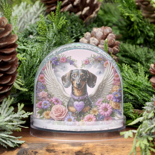 In Loving Memory of Dachshund Snowglobe (Winter)