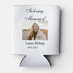 In loving memory of funeral keepsake add name year can cooler
