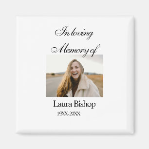In loving memory of funeral keepsake add name year magnet