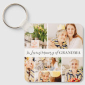 In Loving Memory of Grandma Modern Photo Collage Key Ring (Front)