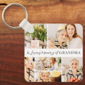 In Loving Memory of Grandma Modern Photo Collage Key Ring (Front)