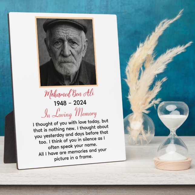 In Loving Memory of Grandpa Plaque (Side)