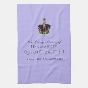 In Loving Memory of HM Queen Elizabeth II Tea Towe Towel