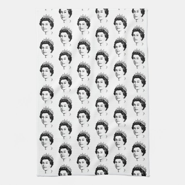 In Loving Memory of HM Queen Elizabeth II Tea Towel (Vertical)