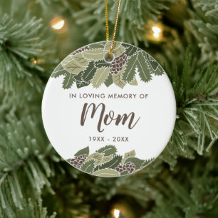 In Loving Memory of Mum Personalised Remembrance Ceramic Ornament