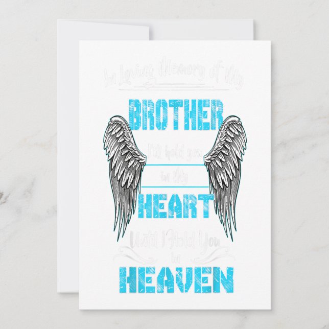 In Loving Memory Of My Brother I'll Hold You Gift Announcement (Front)