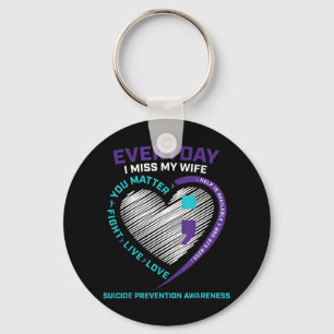 In Loving Memory Of My Wife Suicide Prevention Awa Key Ring