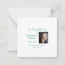 In Loving memory of name funeral memory keepsake