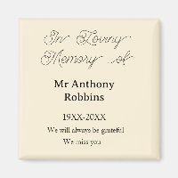 In Loving memory of name funeral memory keepsake