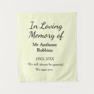 In Loving memory of name funeral memory keepsake Tapestry