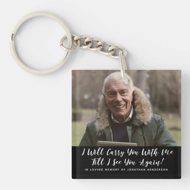 In Loving Memory Of Photo Key Ring (Front)