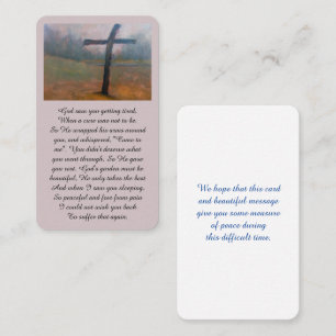 In Loving Memory Oil Painting Memorial Card