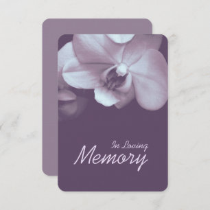 In Loving Memory Orchid P Funeral Memorial Service Invitation