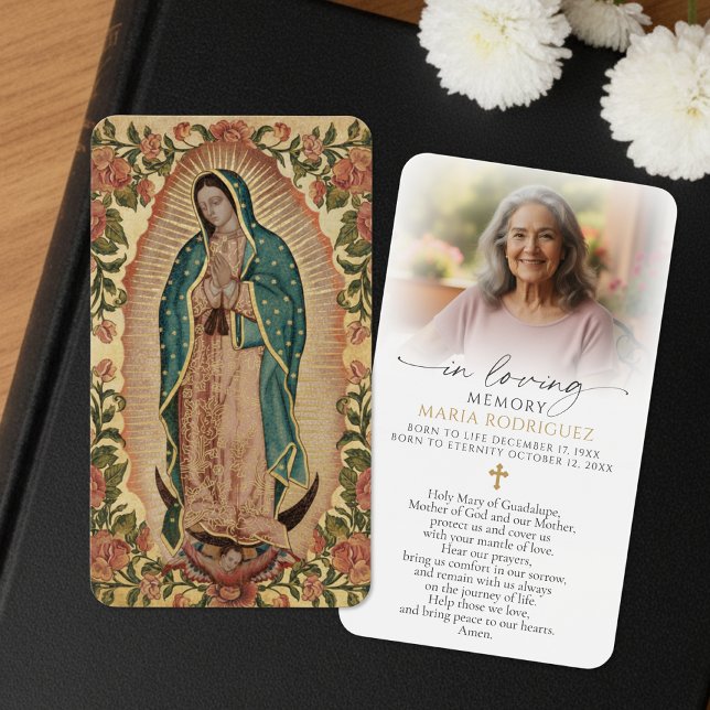 In Loving Memory Our Lady of Guadalupe Prayer Card (Creator Uploaded)