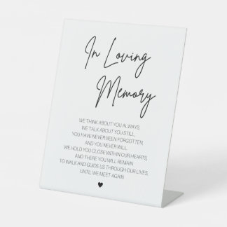 In Loving Memory Pedestal Sign