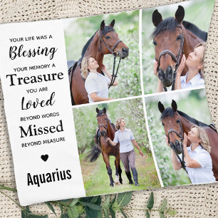 In Loving Memory Personalised 4 Picture Memorial Fleece Blanket