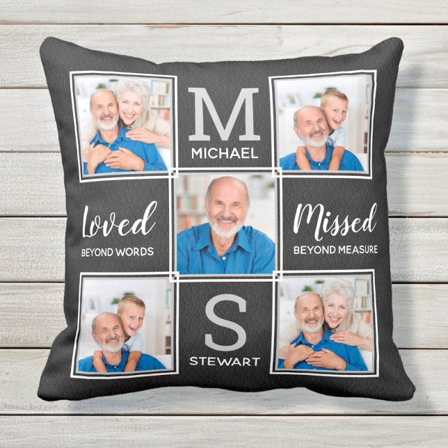 In Loving Memory Personalised 5 Photo Memorial Cushion (Creator Uploaded)