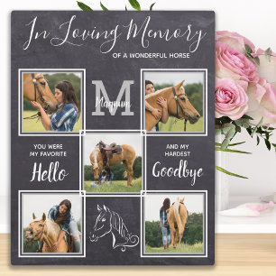 In Loving Memory Personalised Horse Memorial Photo Plaque