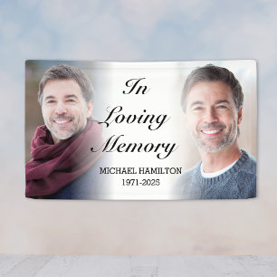 In Loving Memory Personalised Memorial Photo Banner