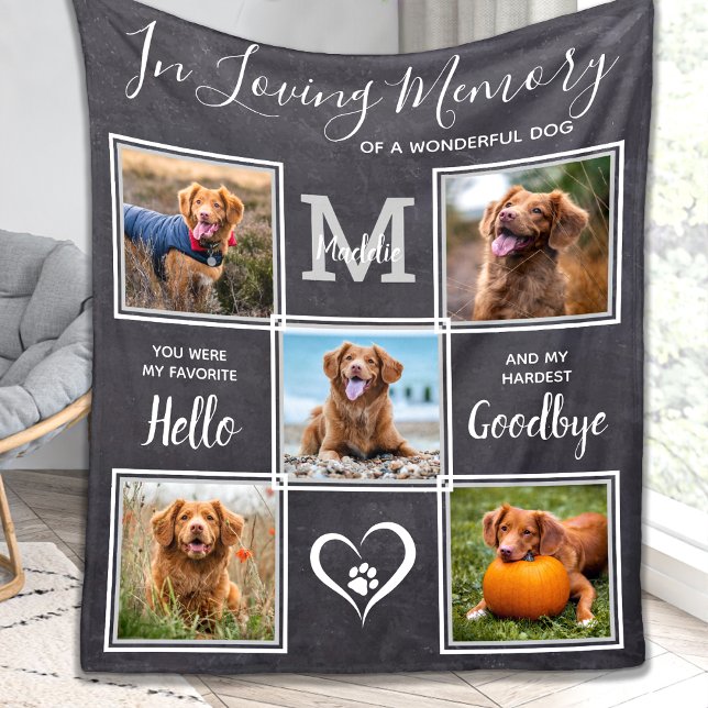 In Loving Memory Personalised Pet Photo Memorial Fleece Blanket (Creator Uploaded)