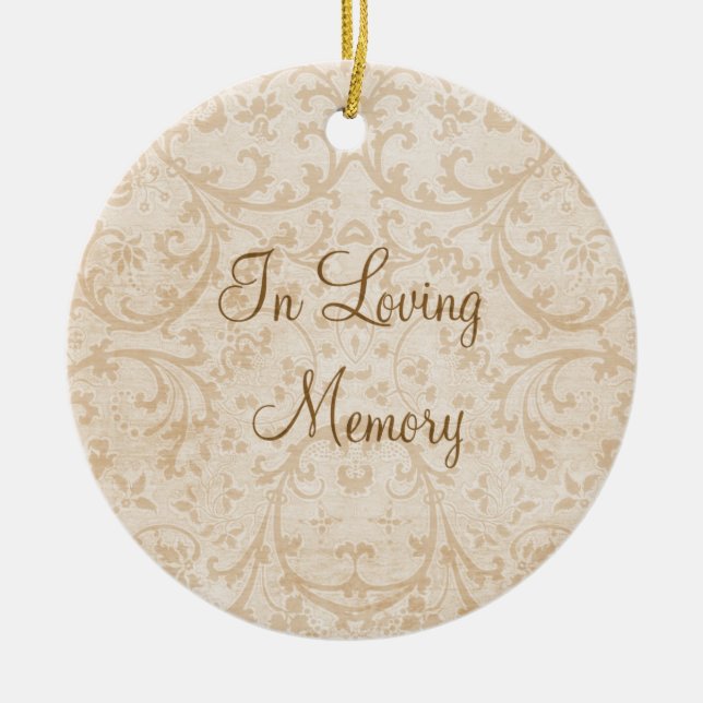 In Loving Memory Personalised Photo Memorial Ceramic Ornament (Front)
