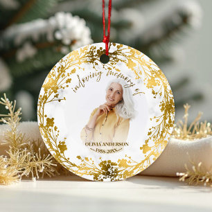 In Loving Memory Personalised Photo Memorial Ceramic Ornament