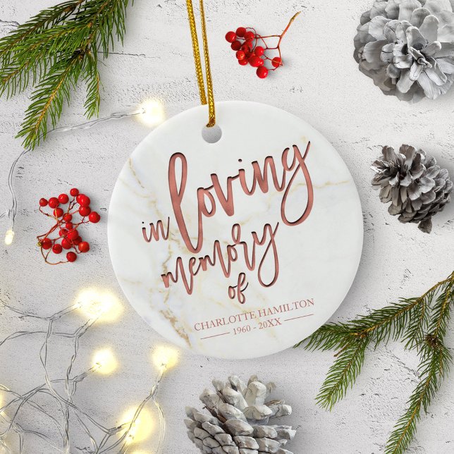 In Loving Memory Personalised Photo Memorial Ceramic Ornament (Creator Uploaded)