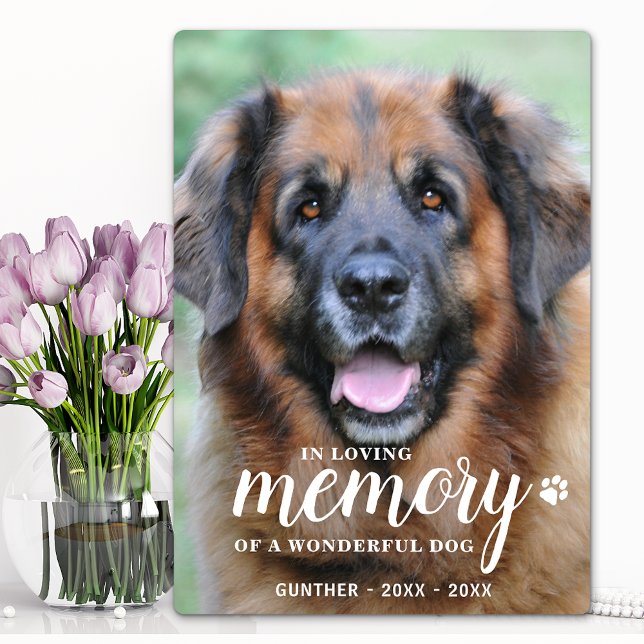 In Loving Memory Personalised Photo Pet Memorial Plaque (Creator Uploaded)