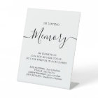In Loving Memory Personalised Wedding Memorial