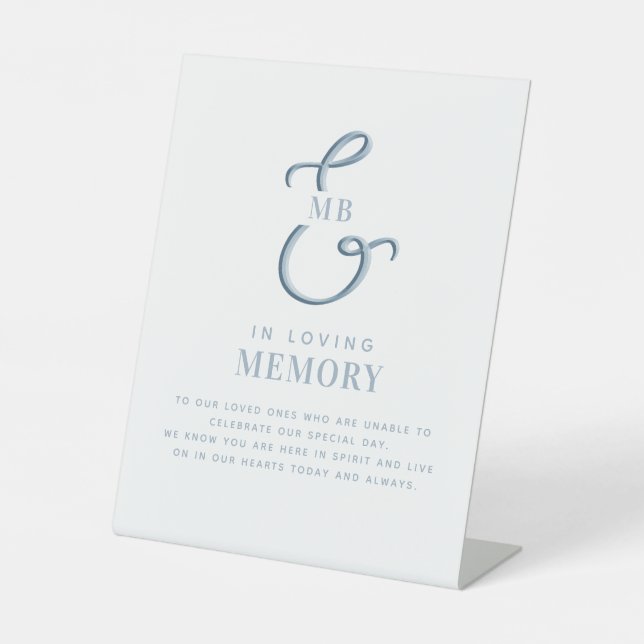In Loving Memory Personalised Wedding Pedestal Sign (Front)