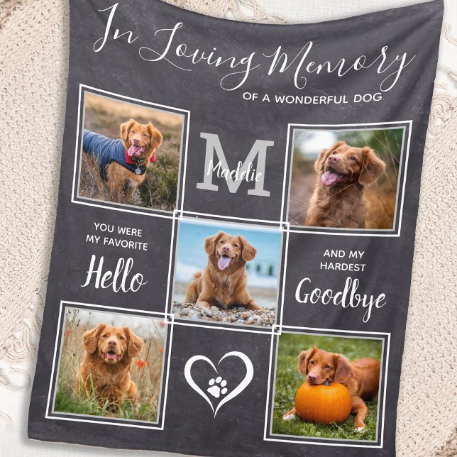 In Loving Memory Personalized Pet Photo Memorial F Fleece Blanket (Creator Uploaded)