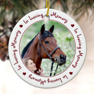 In Loving Memory Pet Memorial Horse Ceramic Ornament