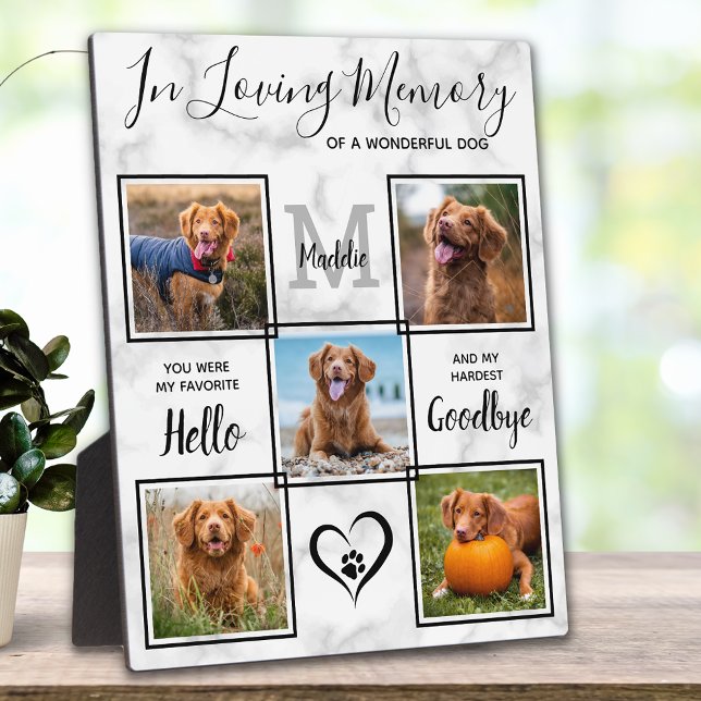 In Loving Memory Pet Memorial Photo Collage Plaque (Creator Uploaded)