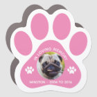 In Loving Memory Pet Paw Print Photo Pink