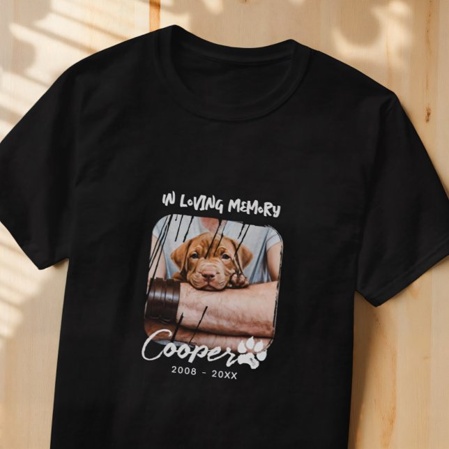In Loving Memory Pet's Memorial Grunge Photo T-Shirt (Creator Uploaded)