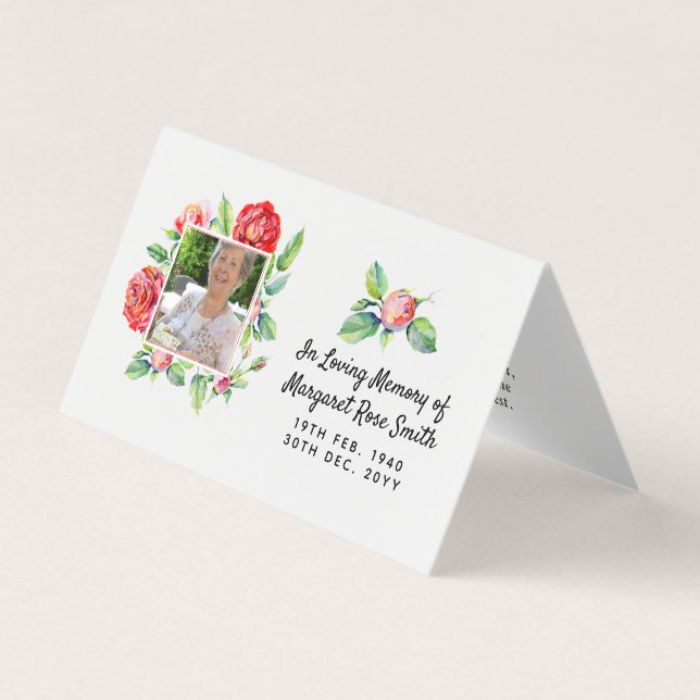 In Loving Memory PHOTO Card Memorial Bereavement (Front)