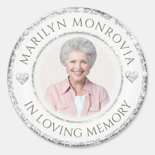 In Loving Memory Photo Classic Round Sticker