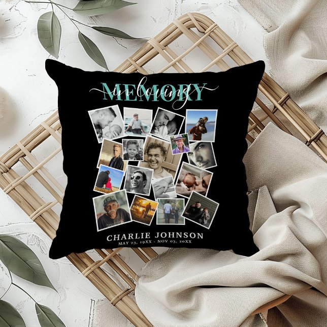 In Loving Memory Photo Collage Memorial Cushion (Creator Uploaded)