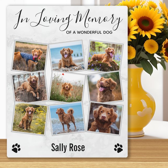 In Loving Memory Photo Collage Pet Memorial Plaque (Creator Uploaded)