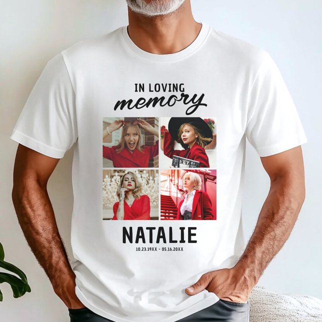 In Loving Memory Photo Collage T-Shirt (Creator Uploaded)