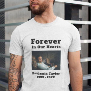 In Loving Memory Photo Forever In Our Hearts Text T-Shirt